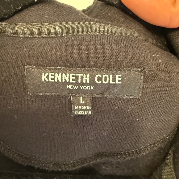 Kenneth Cole Men's Black Sweater quarter zip - Picture 2 of 11